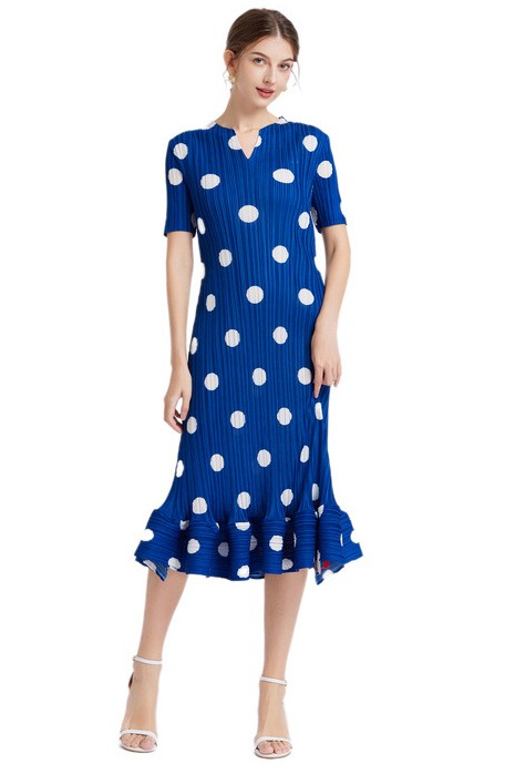 POLKA DOT LONG MAXI DRESS