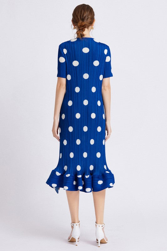 POLKA DOT LONG MAXI DRESS